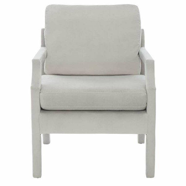 Safavieh Genoa Upholstered Arm Chair, Light Grey Velvet ACH4510B